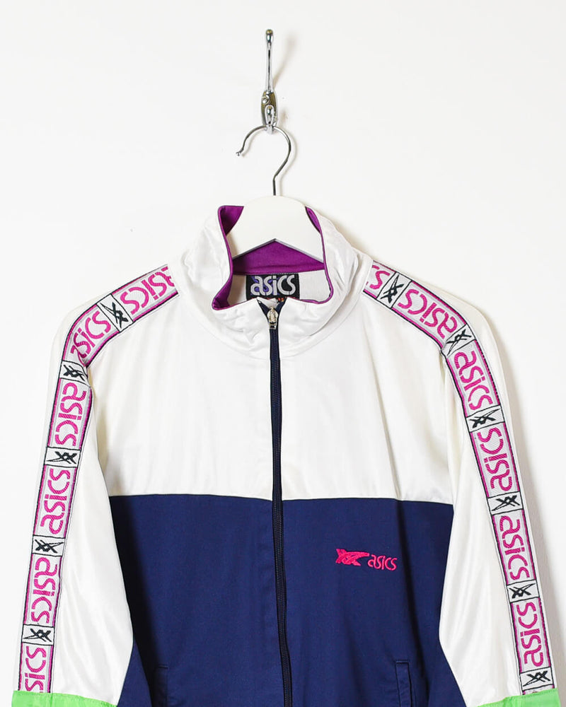 White Asics Tracksuit Top - Small