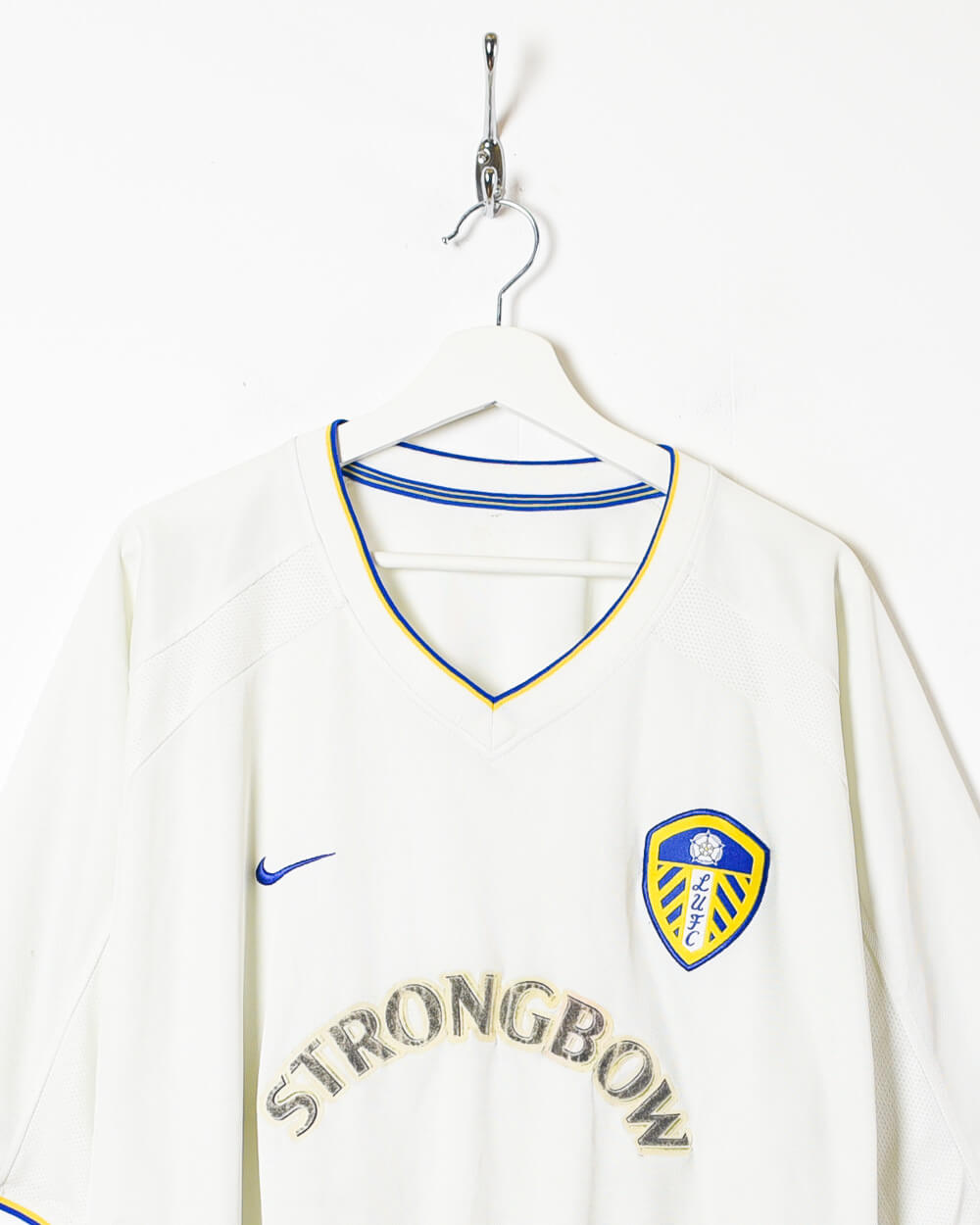 White Nike Leeds 2000/01 Home Football Shirt - XX-Large