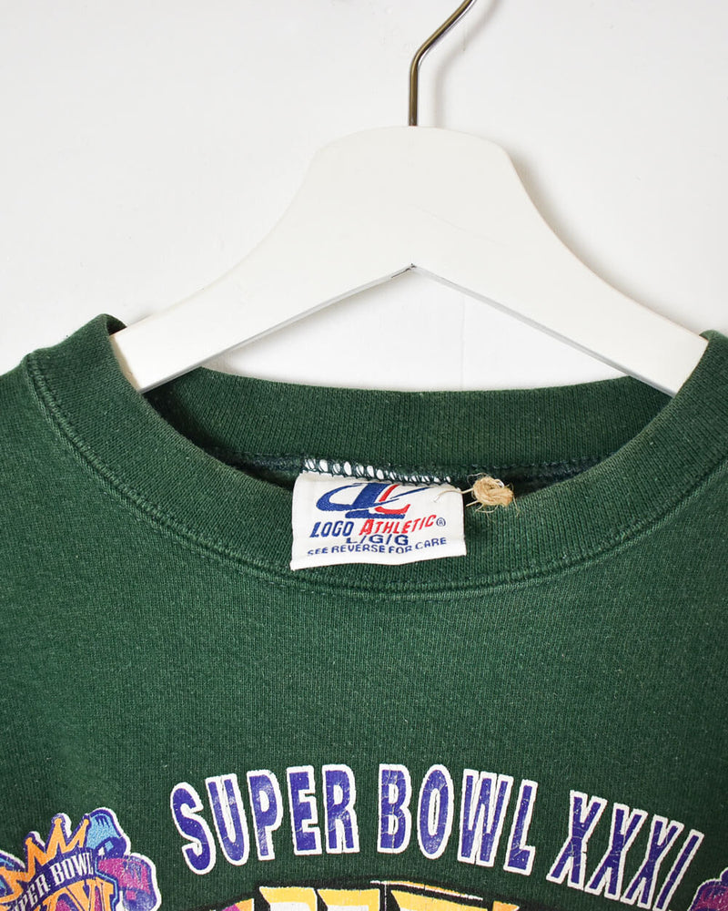 Vintage 90s Cotton Green Logo Athletic Green Bay Packers Super Bowl  Champions T-Shirt - X-Large– Domno Vintage