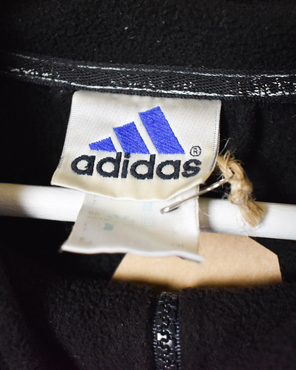 Black Adidas Zip-Through Fleece - Large