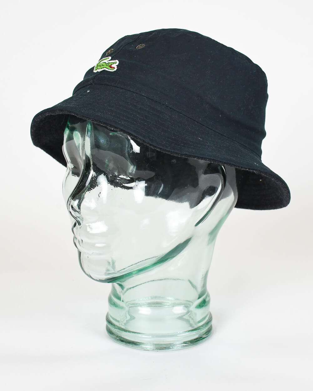 Black Lacoste Fleece Reversible Bucket Hat