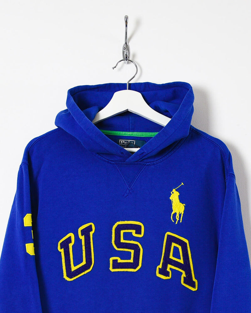 Ralph Lauren USA Hoodie - Large - Domno Vintage 90s, 80s, 00s Retro and Vintage Clothing 