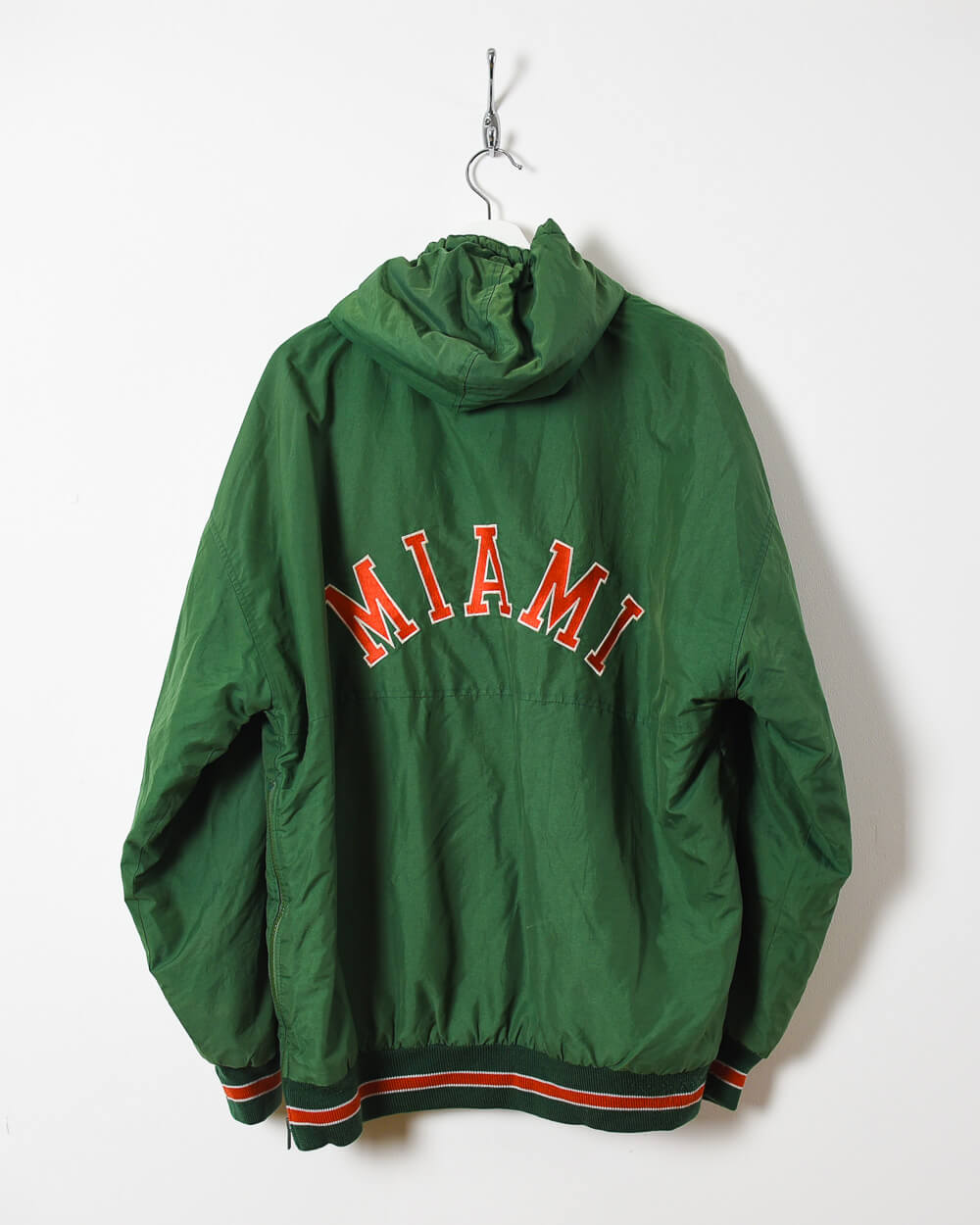 Vintage 90s Starter Jacket - Miami Hurricanes - 1990s Football Team Fan Apparel - University of Miami Winter Coat - Youth Size Large outlet (L)