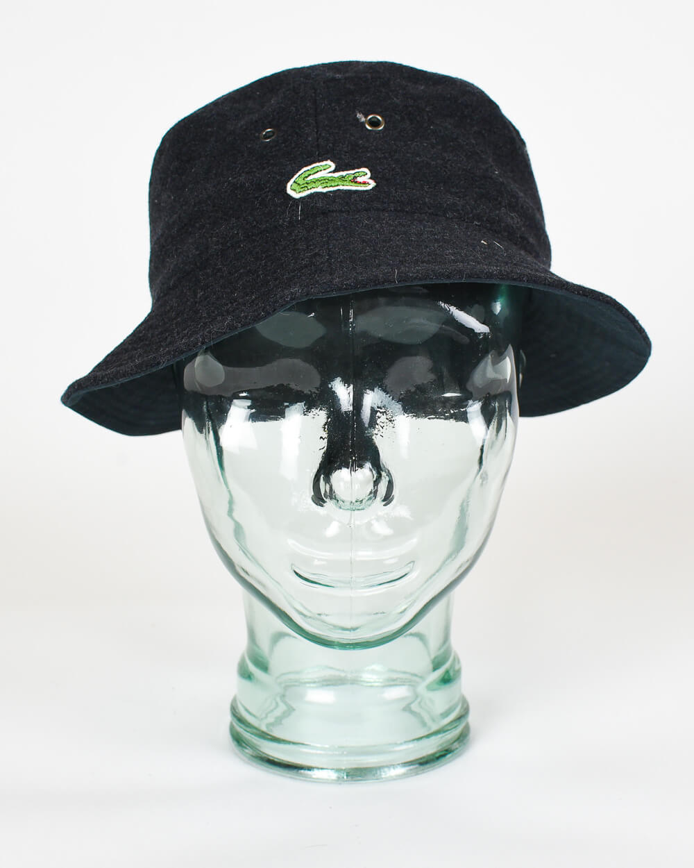 Black Lacoste Fleece Reversible Bucket Hat