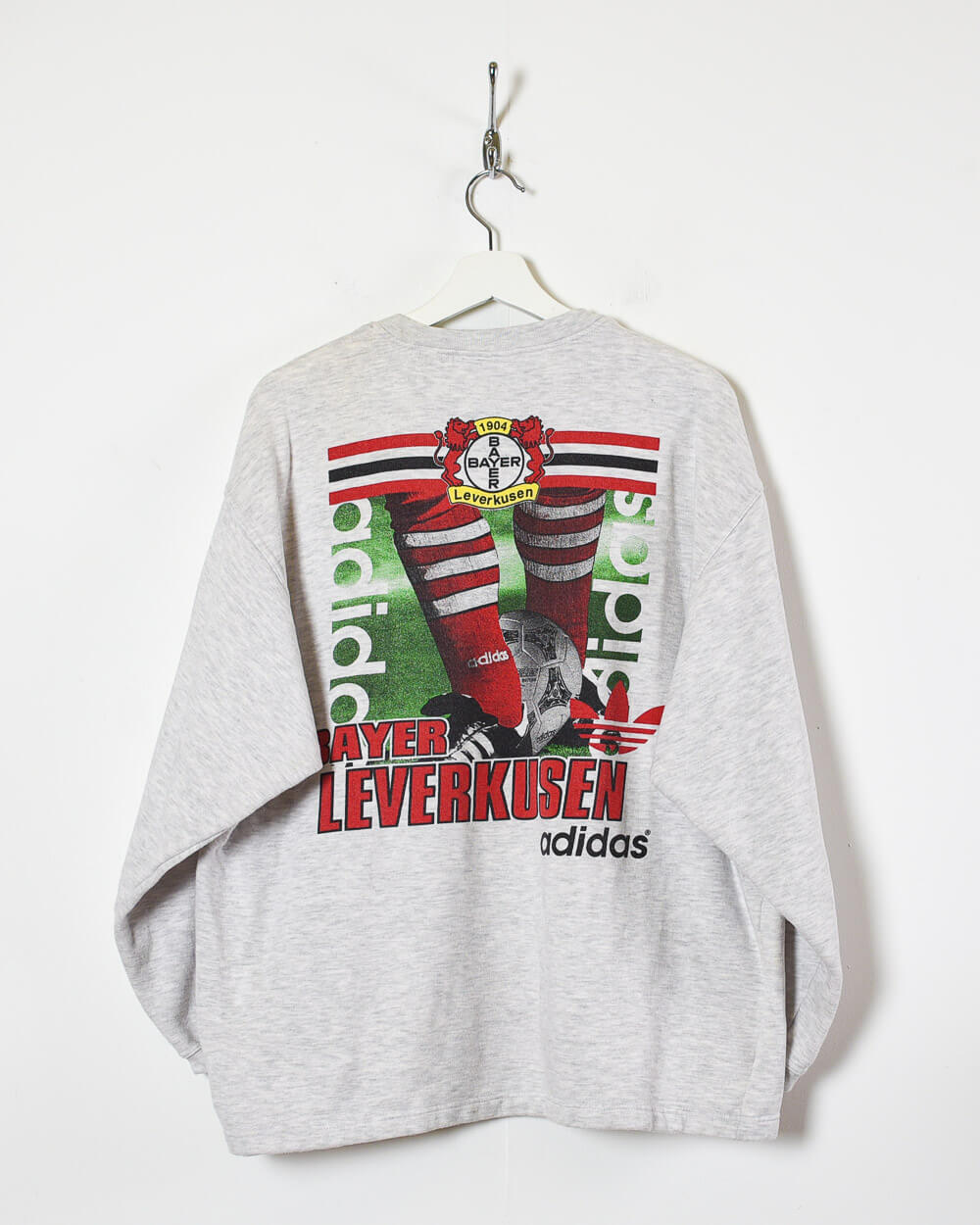 Stone Adidas 90s Bayer Leverkusen Sweatshirt - Medium