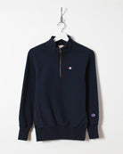 Champion Reverse Weave 1/4 Zip Sweatshirt - X-Small - Domno Vintage 90s, 80s, 00s Retro and Vintage Clothing 