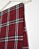 Maroon Burberry Cashmere Wool Scarf