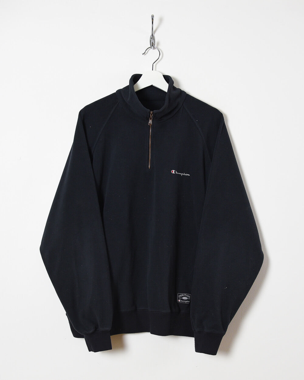 Champion 1/4 Zip Fleece - X-Large - Domno Vintage 90s, 80s, 00s Retro and Vintage Clothing 