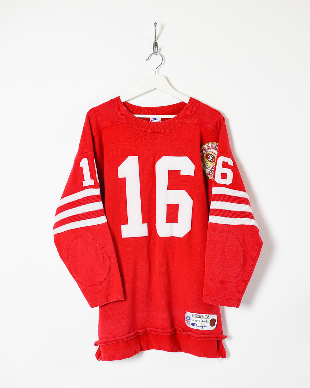 Vintage 90s Cotton Mix Red Logo 7 San Francisco 49ers Sweatshirt - Large–  Domno Vintage