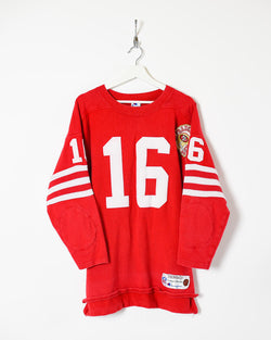 Vintage 90s San Francisco 49ers Sweatshirt L Size White Colour