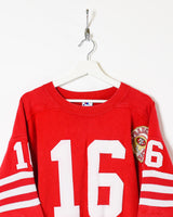 Vintage 90s Cotton Mix Red Logo 7 San Francisco 49ers Sweatshirt - Large–  Domno Vintage