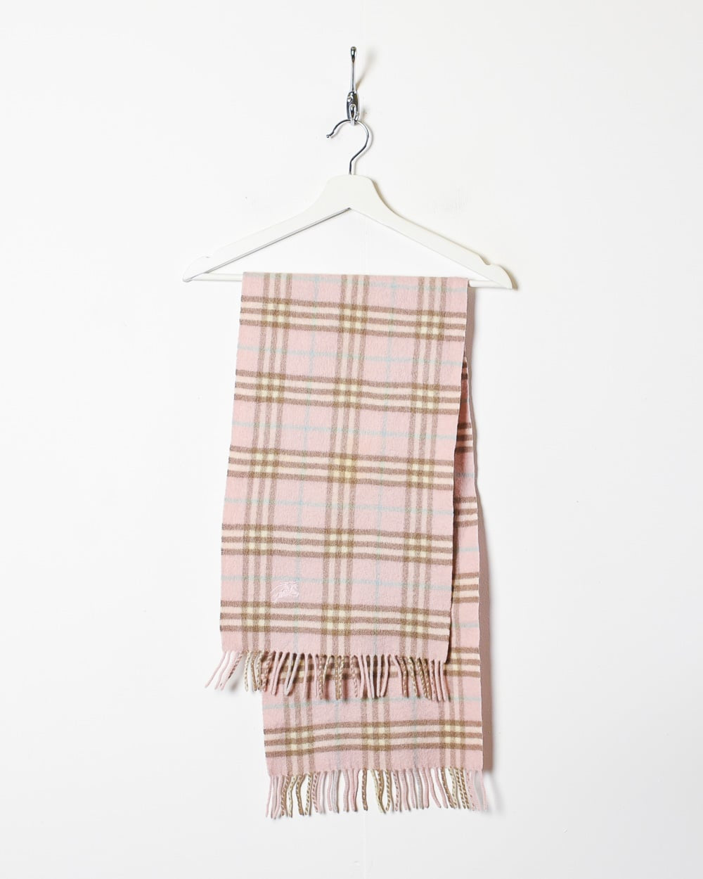 Pink Burberry Cashmere Wool Scarf