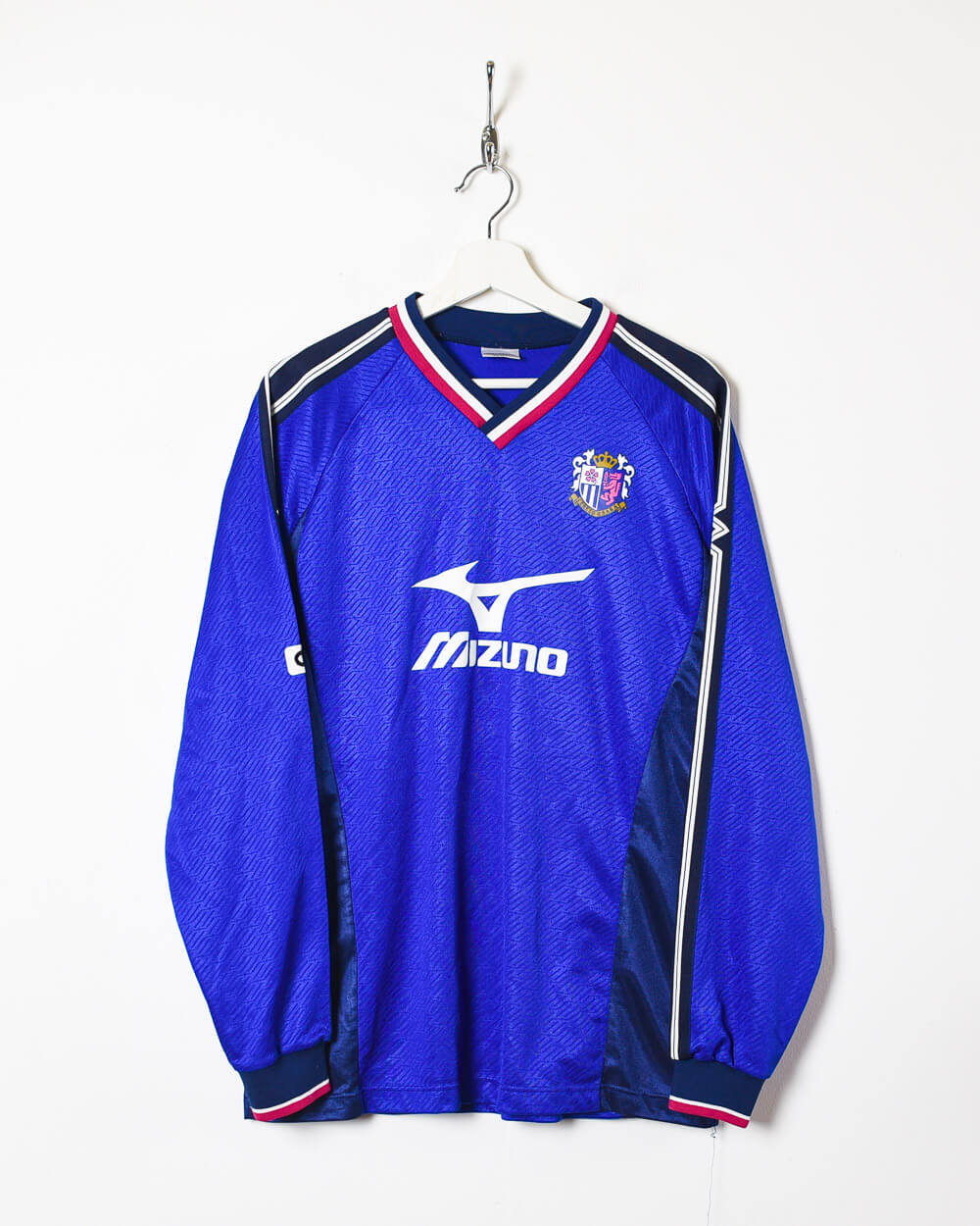 Blue Mizuno Cerezo O Saka Long Sleeved Football Shirt - Large