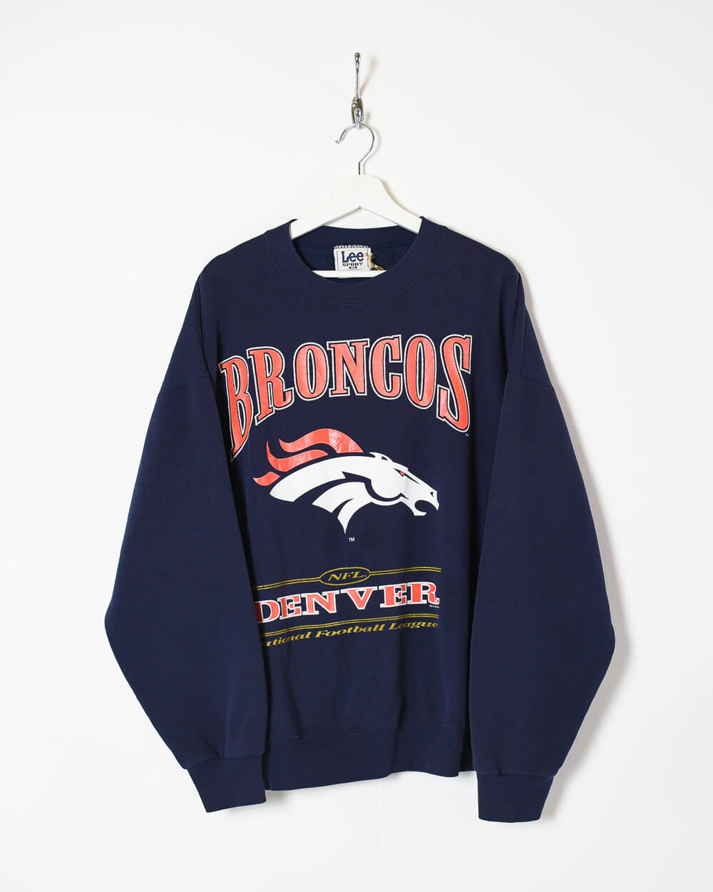 Navy Lee Broncos Denver NFL Sweatshirt - X-Large