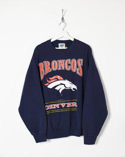 Vintage 90s Navy Denver Broncos Sweatshirt - XX-Large Cotton– Domno Vintage