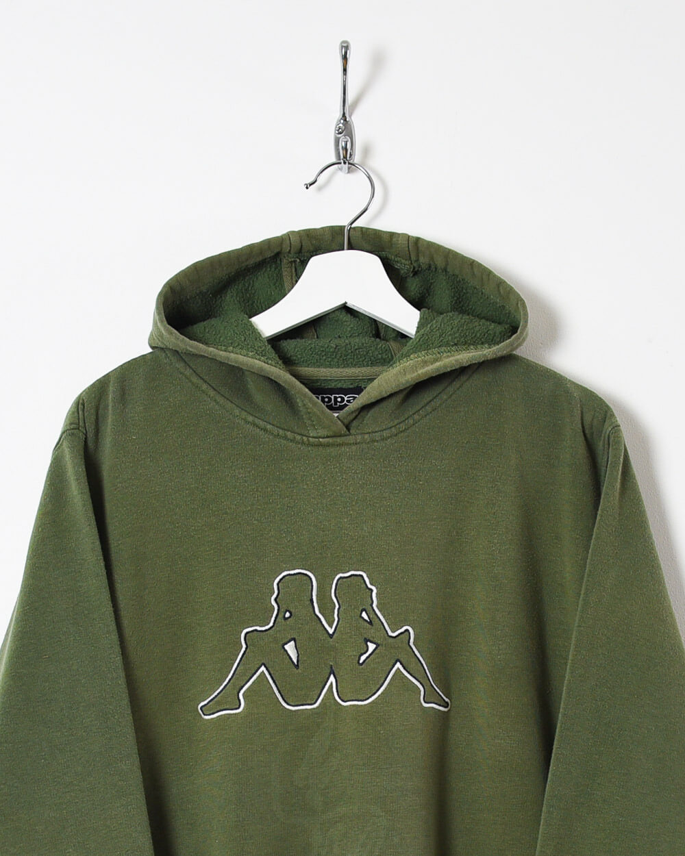 Vintage 00s Cotton Mix Khaki Kappa Hoodie Large Domno Vintage