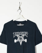 Navy Thrasher T-Shirt - Large