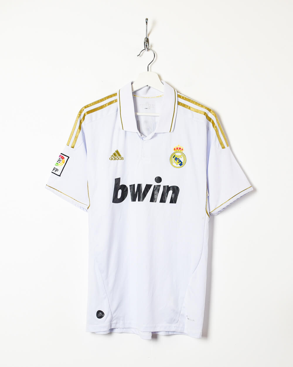 Vintage 10s+ White Adidas Real Madrid Ronaldo 2011/12 Home Football Shirt -  Medium Polyester– Domno Vintage