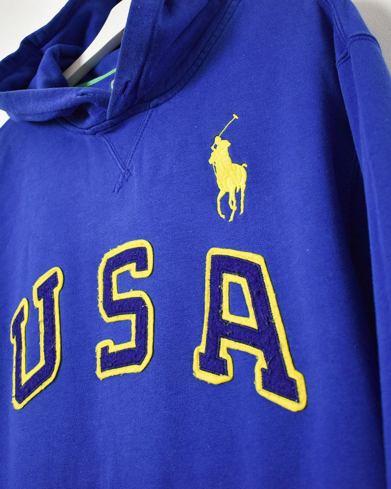 Ralph Lauren USA Hoodie - Large - Domno Vintage 90s, 80s, 00s Retro and Vintage Clothing 