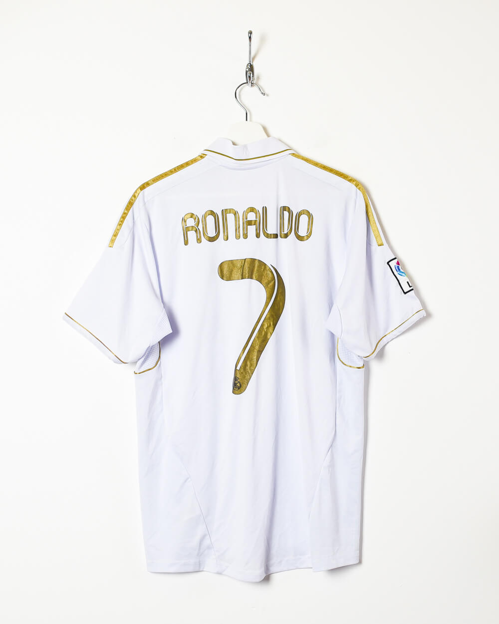 White Adidas Real Madrid Ronaldo 2011/12 Home Football Shirt - Medium