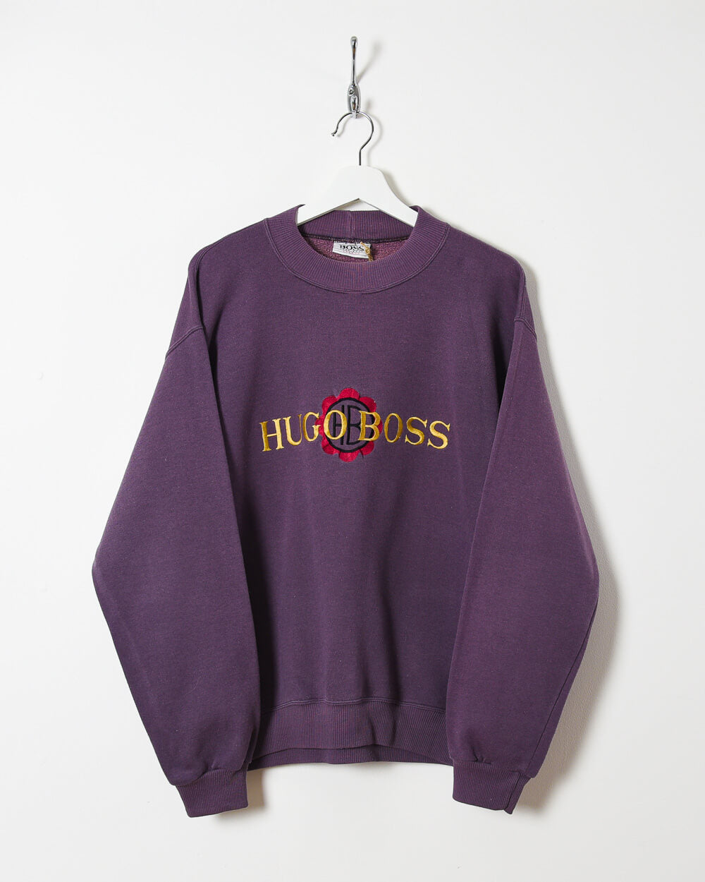 Vintage 00s Cotton Purple Hugo Boss Sweatshirt Small Domno Vintage