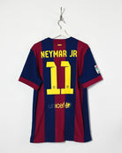 Maroon Nike 2014/15 FC Barcelona #11 Neymar JR Home Shirt - Large