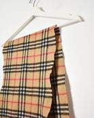 Neutral Burberry Cashmere Wool Scarf