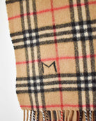 Neutral Burberry Cashmere Wool Scarf