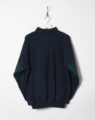 Navy Canda Golden Mountain Adventure Spirit Collared Sweatshirt - Large