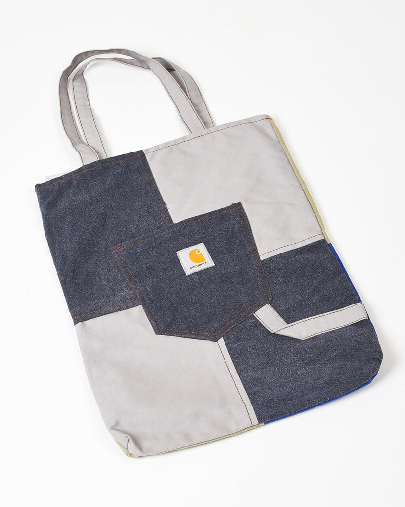 Vintage Cotton Colour-Block Grey Carhartt Reworked Bum Bag– Domno