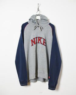 Vintage 00s Cotton Colour-Block Stone Nike Hoodie - XX-Large