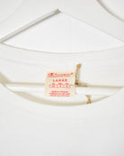 White Champion Reverse Weave T-Shirt - Large