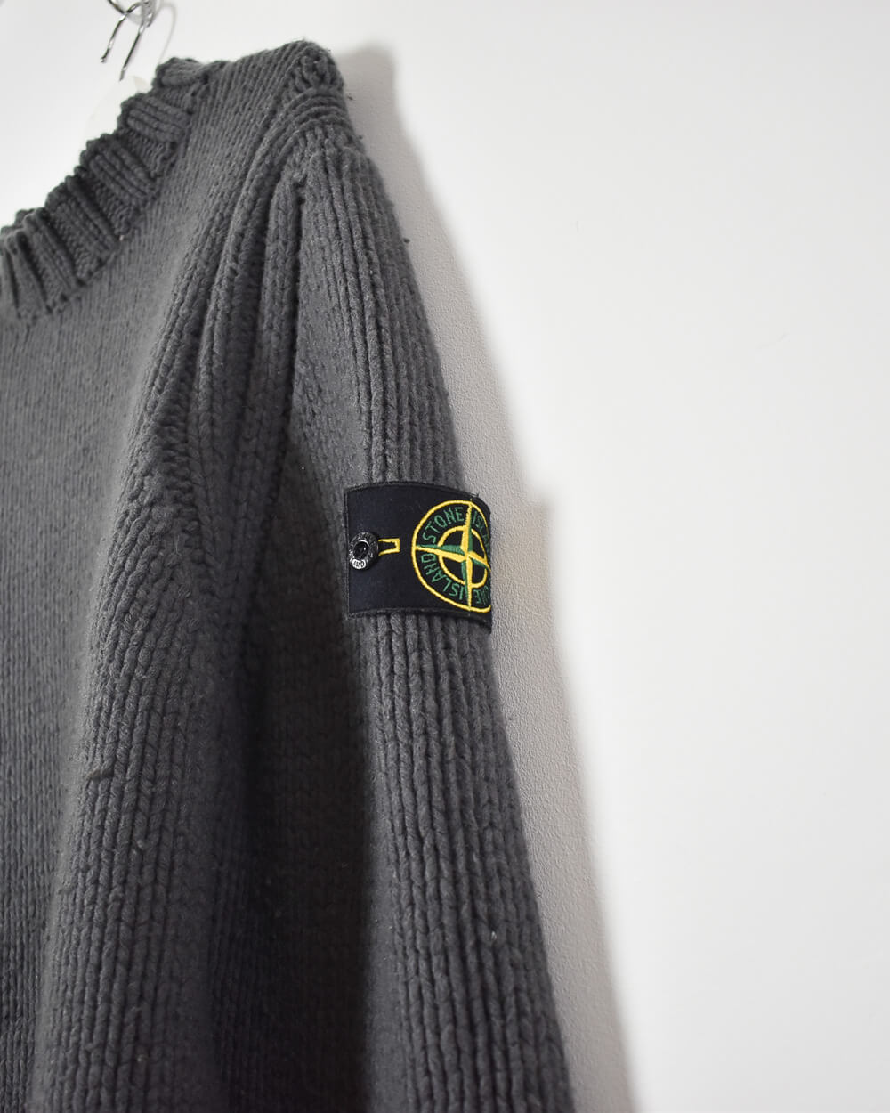 Stone Island 90s Woollen Heavy Knitted Sweatshirt - Large - Domno Vintage 90s, 80s, 00s Retro and Vintage Clothing 