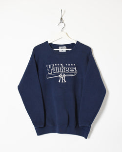 Vintage 00s Navy MLB New York Yankees Sweatshirt - Small Cotton