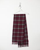 Maroon Burberry Lambswool Scarf