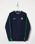 Navy Umbro Northern Ireland Football Association Sweatshirt - Large