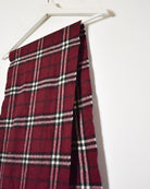 Maroon Burberry Lambswool Scarf