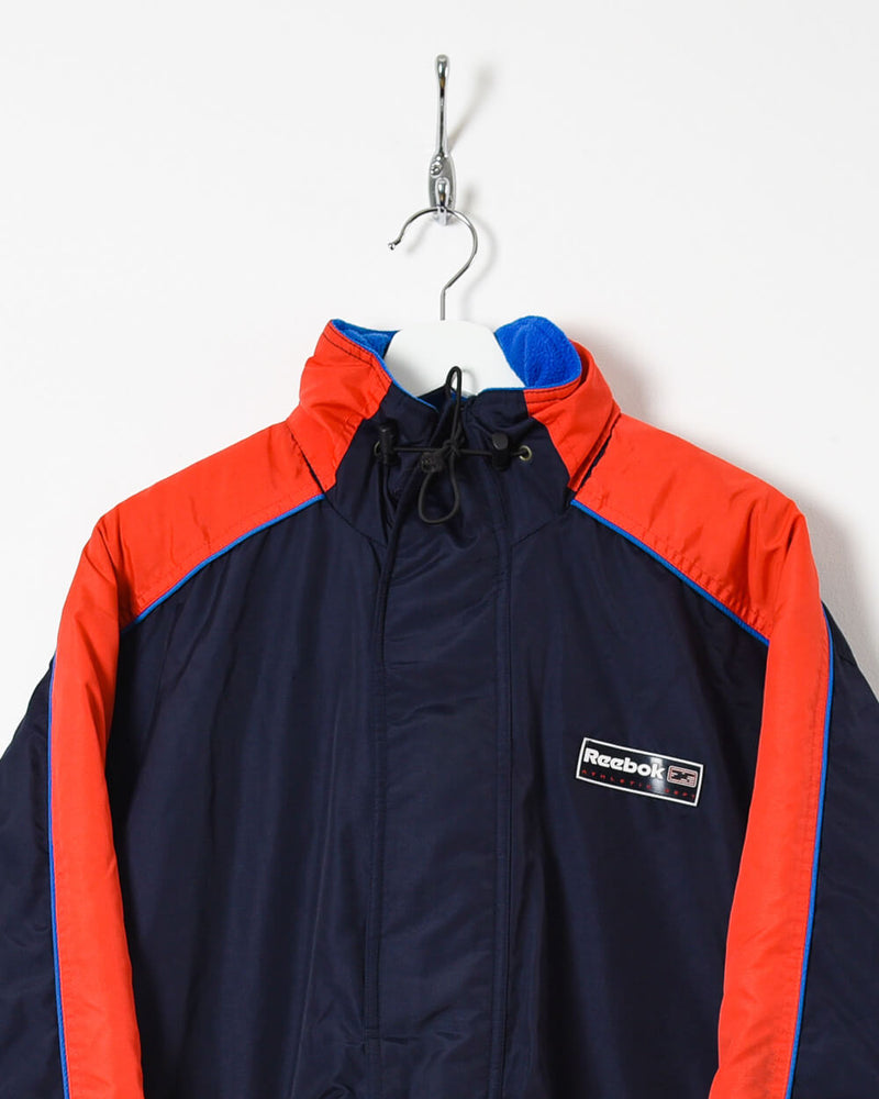 Vintage 00s Polyester Navy Reebok Athletic Dept Winter Coat