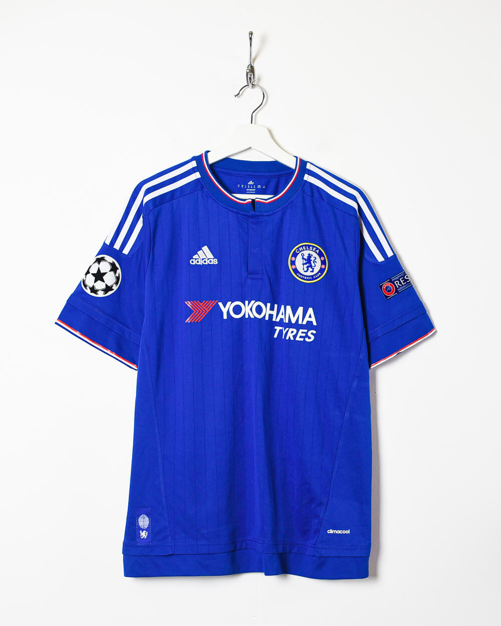 Blue Adidas Chelsea 2015/16 Oscar Home Football Shirt - X-Large