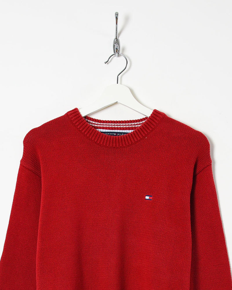 Tommy Hilfiger Women's Knitted Sweatshirt - Large - Domno Vintage 90s, 80s, 00s Retro and Vintage Clothing 