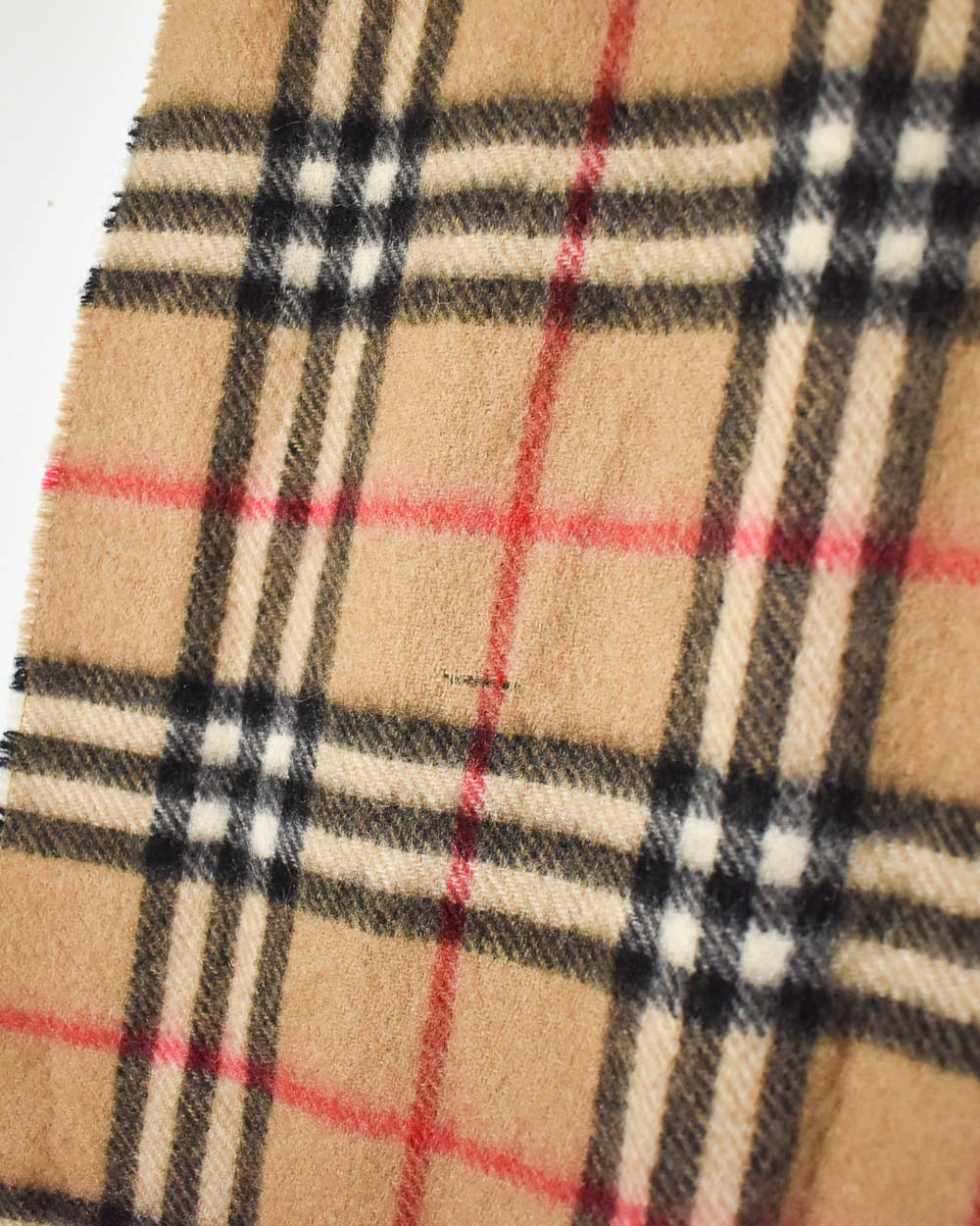 Neutral Burberry Cashmere Wool Scarf