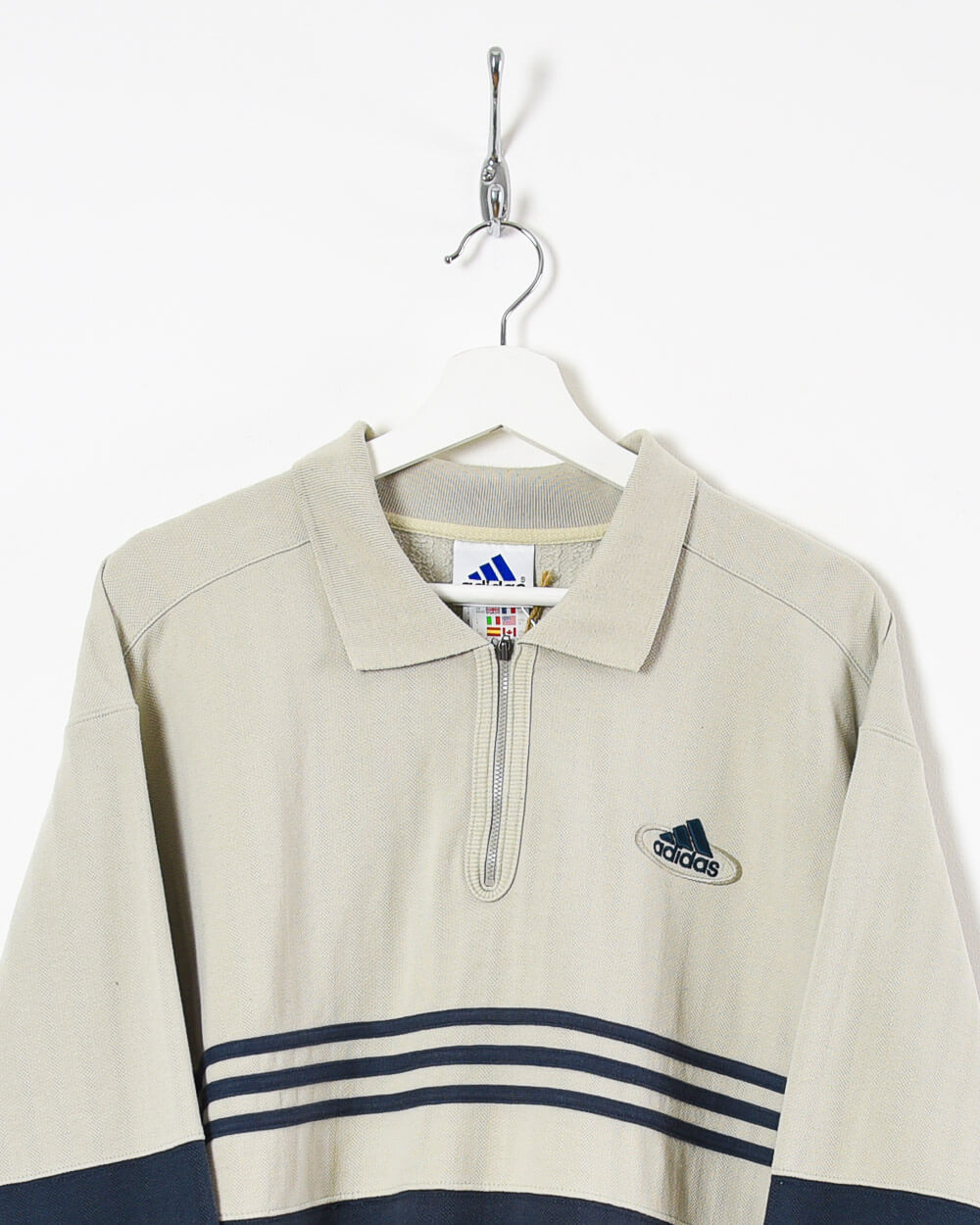 Adidas 1/4 Zip Sweatshirt - Medium - Domno Vintage 90s, 80s, 00s Retro and Vintage Clothing 