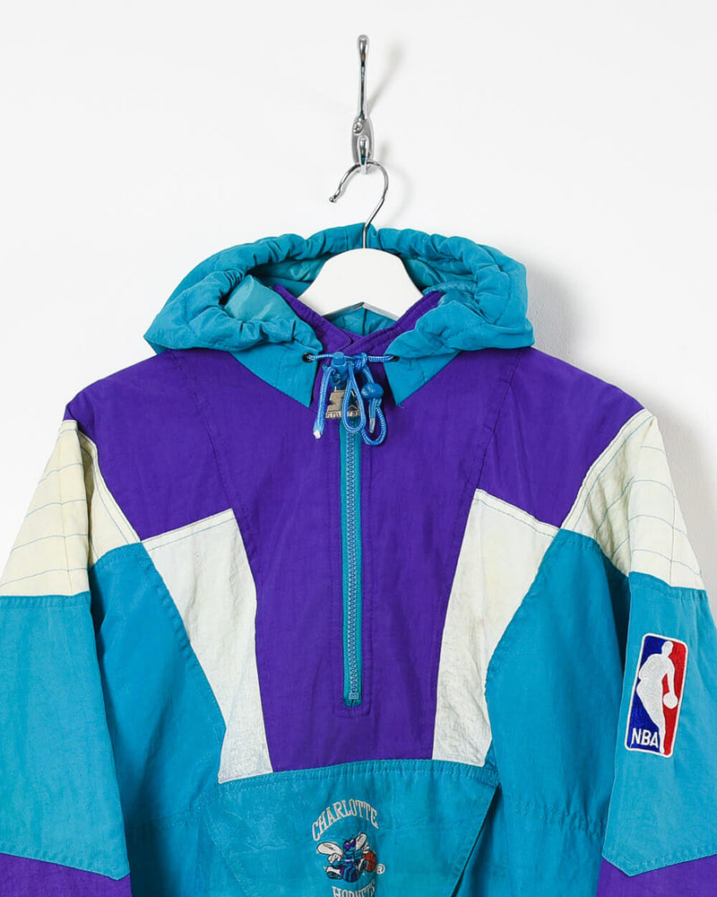 Vintage NBA Fans Choice Charlotte Hornets Denim Varsity Jacket Size X-Large 1990s