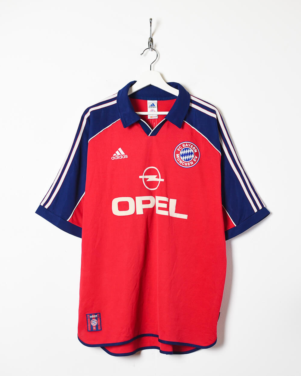 Red Adidas Bayern Munich 1999/00 Home Football Shirt - X-Large
