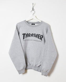 Thrasher Skateboard Magazine Sweatshirt - Small - Domno Vintage 90s, 80s, 00s Retro and Vintage Clothing 