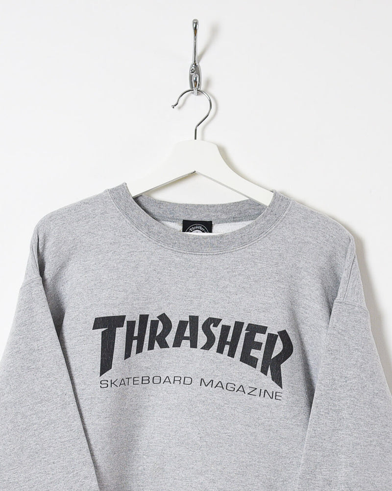 Thrasher Skateboard Magazine Sweatshirt - Small - Domno Vintage 90s, 80s, 00s Retro and Vintage Clothing 