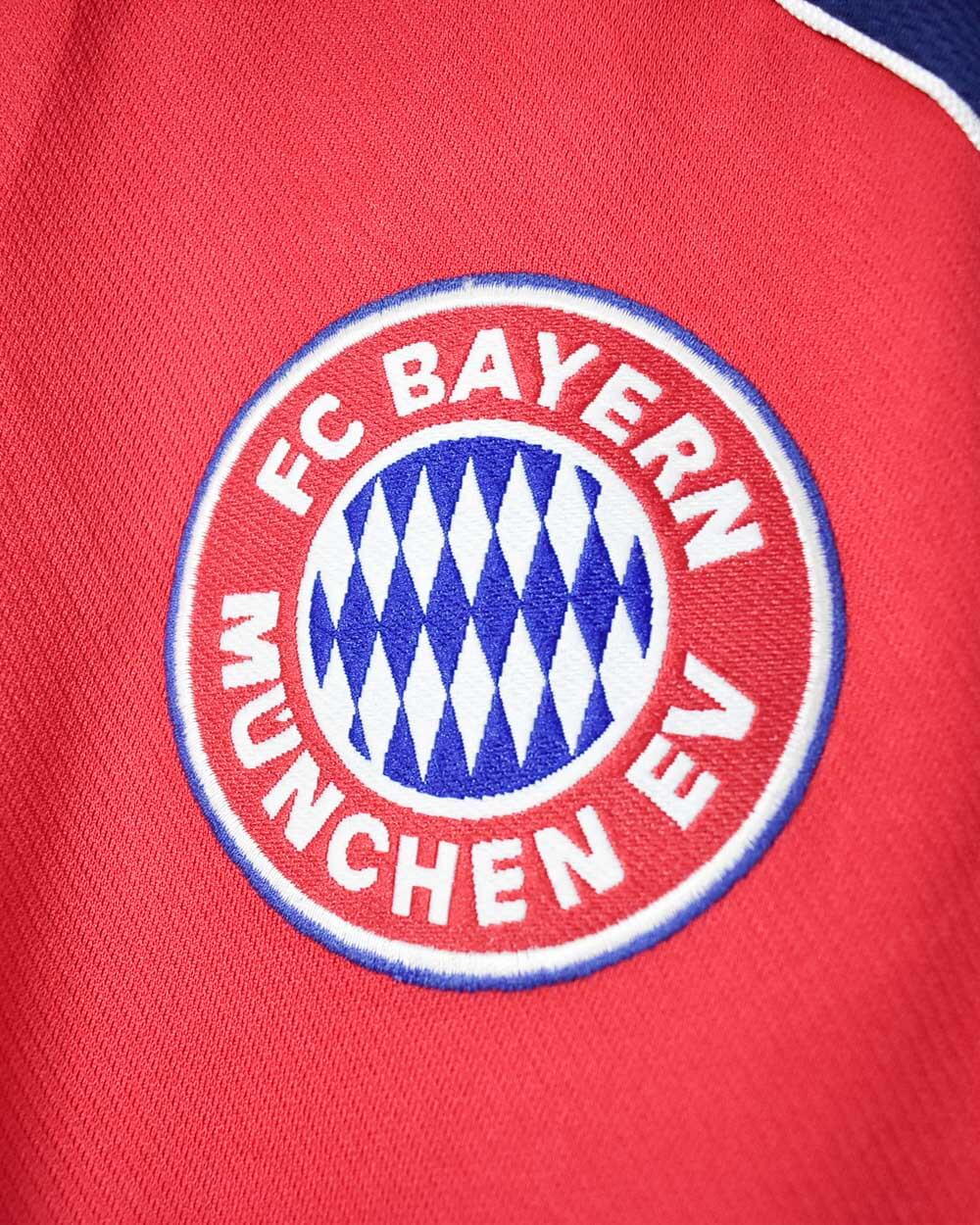 Red Adidas Bayern Munich 1999/00 Home Football Shirt - X-Large