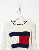 Tommy Hilfiger Knitted Sweatshirt - Medium - Domno Vintage 90s, 80s, 00s Retro and Vintage Clothing 