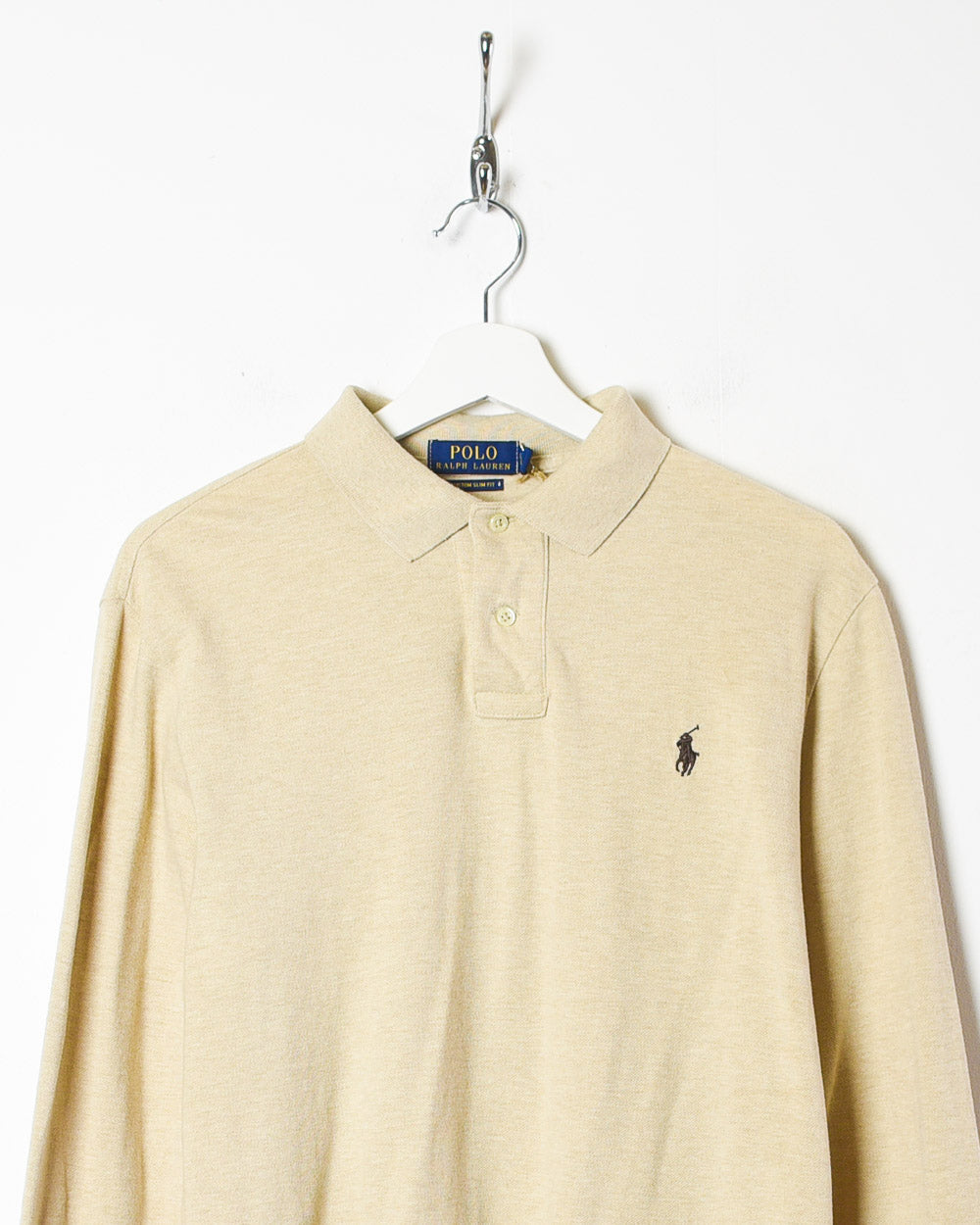Neutral Ralph Lauren Long Sleeved Polo Shirt - Small