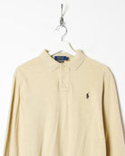 Neutral Ralph Lauren Long Sleeved Polo Shirt - Small